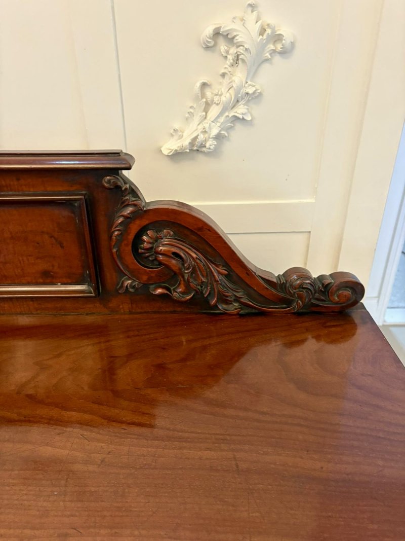 Antique Victorian Quality Carved Figured Mahogany Sideboard - Image 13